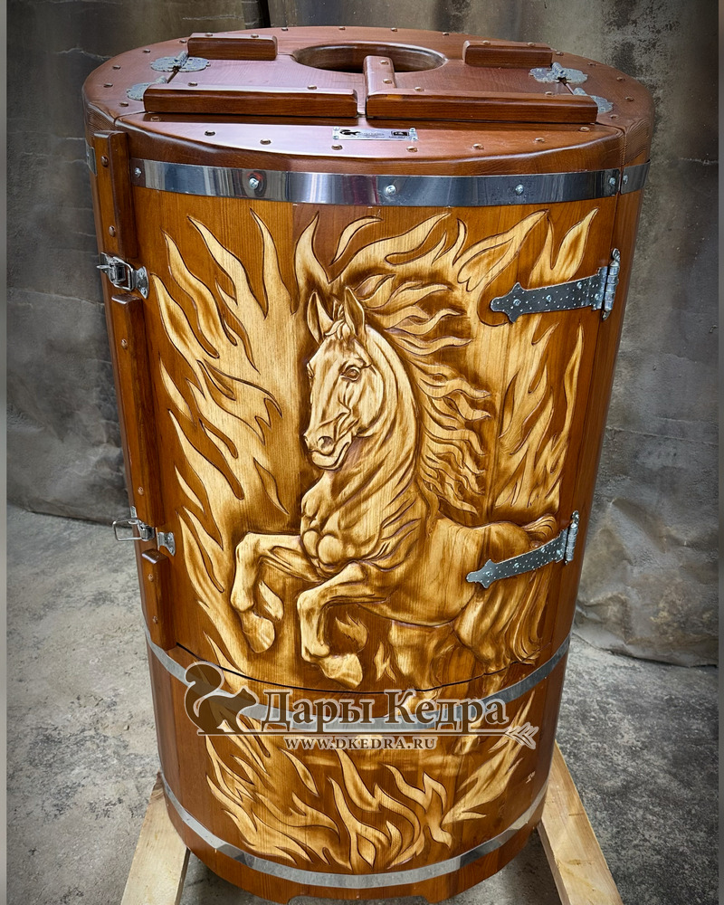 Кедровая бочка (фитобочка) «Огненная лошадь»